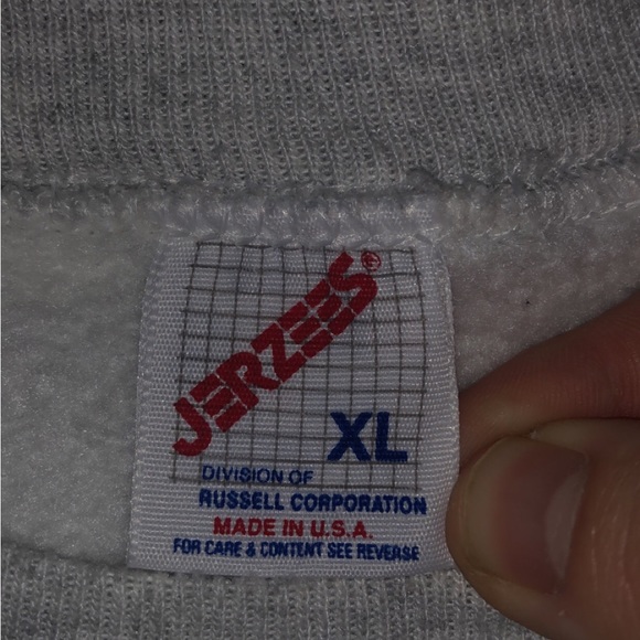 Rare Grey/white 1987 jerzees sweater pullover - Picture 3 of 6